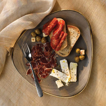 Peppercorn Grey Triangle Plate 20.3cm